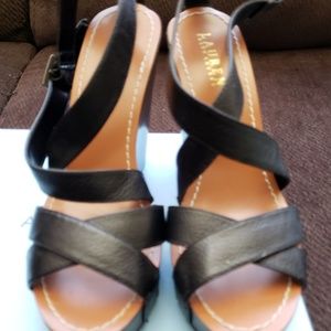 Ralph Lauren Blk Wedges